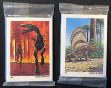 (2)x Dinosaur 1992 DinoCardz Sealed Collector Trading Card Unopened Cello Packs picture