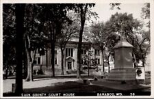 Sauk County Court House, BARABOO, Wisconsin Real Photo Postcard picture