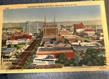 Postcard Phoenix Aerial View Downtown Arizona Vintage Linen c1940 P55 picture