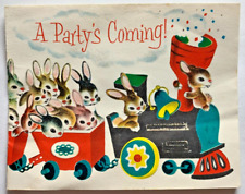 Vintage Child Birthday Invitation Bunnies Train Handwritten Norcross New York picture