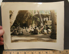 VINTAGE c1935 TINTED SEPIA PHOTO LUAU HAWAII picture