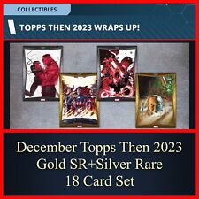 DECEMBER TOPPS THEN 2023-GOLD+SILVER 18 CARD SET-TOPPS MARVEL COLLECT picture