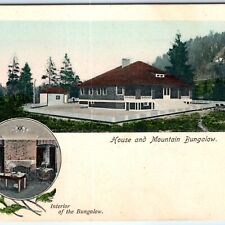 c1910s House Mountain Bungalow Litho Photo Postcard Clinton, IA Vando Wourth A80 picture