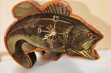 Vintage Wood Bass Fish Clock (non-working) picture