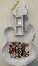 Set Of 5 Hard Rock Cafe Roxtars Guitar Shape Plate Tray Melamine Plastic 2014 picture