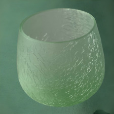Vintage Light Green Crackle Glass Votive Candle Holder 3