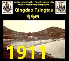 China Qingdao Tsingtau S.M.S. Gneisenau + Matrosenartillerie Trip LARGE  1911 picture