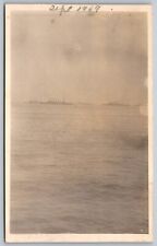 September 1909 RPPC Postcard - Steam Ships out in the Water picture