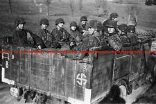 F007977 Waffen SS soldiers in truck WW2 picture