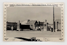 RPPC Postcard~ Genuine Photo~ Main Entrance~ Selfridge Field, Michigan picture