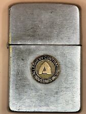 Vintage 1958 Allegheny Contracting Advertising Chrome Zippo Lighter picture