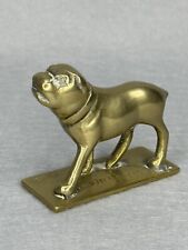 Vintage Metal Brass Toned Dog Paperweight Figurine Dog Statue picture