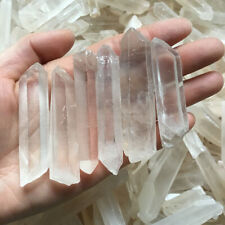 10Pcs Natural Clear Quartz Gemstone Healing Crystal Monocrystal Stick 70-100mm picture