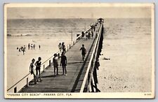Panama City Beach Panama City Florida FL Pier 1936 Postcard picture