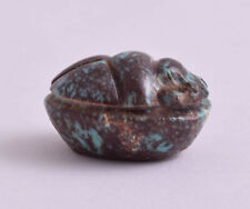 Egyptian Scarab-Hand Carved Egyptian Turquoise Scarab Beetle picture