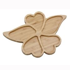 2 Pcs Bamboo Butterfly Heart Shaped Serving Tray 4917x2 picture