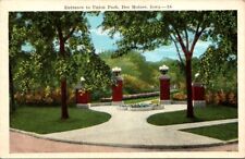 c1920s Entrance to Union Park Garden Des Moines Iowa Vintage Postcard picture