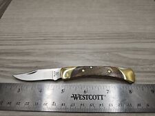 Buck USA 055 Pocket Knife Dated 2022 - Lockback - Plain Blade - Wood Handle picture