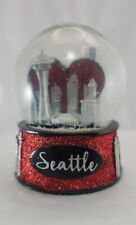 Seattle Skyline With Space Needle Snow Globe - Heart Seattle Souvenir Gift 3.5
