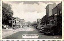 1940, Main Street Business Section, MILAN, Michigan Postcard picture