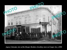 OLD 8x6 HISTORIC PHOTO OF ASPEN COLORADO VIEW OF THE JEWELLERY STORE c1890 picture