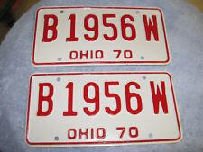 Vintage 1970 Original Ohio License Plate  Pair  NOS 