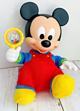 Vintage Disney's Baby Mickey Mouse with Rattle Toy Battery Operated Working 8