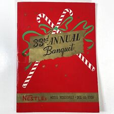 Nestle’s Chocolate Vintage 1950 33rd Annual Banquet Program Hotel Roosevelt Rare picture