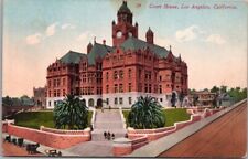 c1910s LOS ANGELES, California Postcard L.A. County Court House, Street View picture