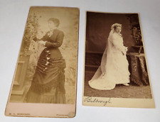 ~Victorian Antique Photos 2 Young Women ~ORIGINAL 1880's-1900 `~ Lot of  2~ picture