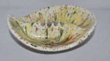 Vintage MCM Ceramic Speckle and Drip Glaze Ashtray picture