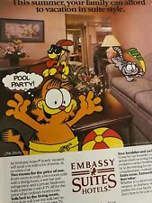 Embassy Suites Hotels, Garfield the Cat, Full Page Vintage Print Ad picture