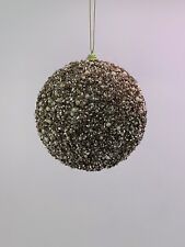 David Christopher 5.50” Champagne Dazzling Sequin/ Bead Ball NEW🎄 picture
