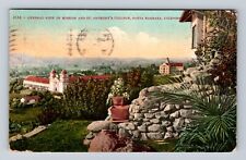 Santa Barbara CA-California, St Anthonys College, Mission Vintage c1913 Postcard picture