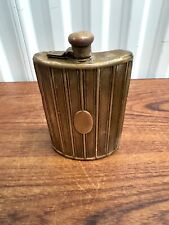 Antique Art Deco Style Brass Hip Flask picture
