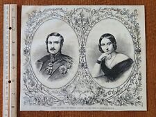 Harper's Weekly 1867 Sketch Print Queen Victoria and Prince Albert Marriage picture