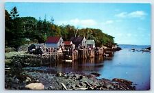 Postcard Back Cove, Pemaquid, Maine 1950's F112 picture