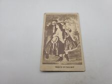Optical Illusion WHICH IS TALLER Card Scarce Unusual Rare Vintage Antique Oddity picture