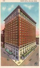 Vintage Postcard 1920's Baker Hotel High Rise Building Dallas Texas TX Structure picture