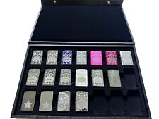 Zippo VERY RARE Genuine 'Sales Case' with 17 Different Lighters - COLLECTIBLE picture