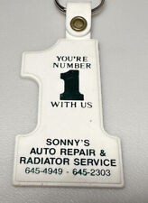 Vintage Sonny’s Auto Repair Radiator Service Mechanic Shop Automotive Keychain picture