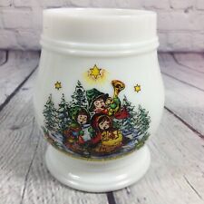 Vintage 1985 Milk Glass Mug Beer Stein Cup Kossinger German Large Christmas 5