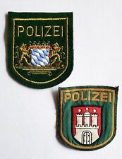 VINTAGE GERMAN POLIZEI CLOTH PATCH Set Of (2) picture