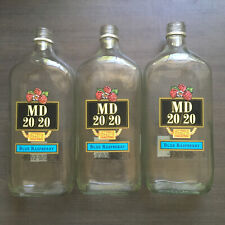 Lot of (3) Mad Dog MD 20/20 BLING BLING Blue Raspberry Malt Wine Bottles picture