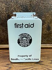 Vintage SOUTHERN PACIFIC RAILROAD LINES  First Aid Kit ~  Metal Box / Case picture