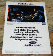 1988 Ford Quality Job 1 Dealer Service Original Magazine Advertisement picture