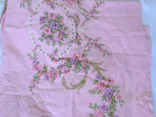 Vintage Bubblegum Pink Floral Cottage Sheet Set Double Tastemaker & Washcloth picture