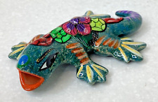 Ceramic Iguana Lizard Gecko Figurine Wall Garden Art Hand Painted 6