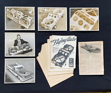 Vtg Lot 1957 Howard Simmons Flying Auto 5 B/W Photos 8x10 + Progress Report #1 + picture