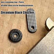 1PC Black Checker Filler Tab+1PC Retaining Ring for Rick Hinderer XM18 3.5” picture